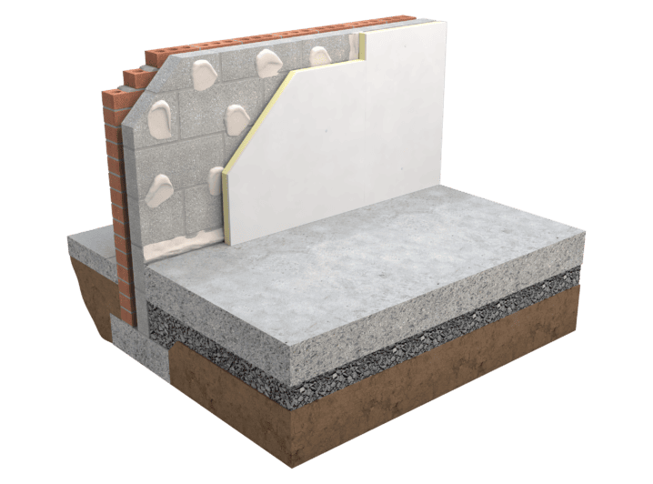 Unilin XT/TL Thermal Liner Drylining Walls Fixed with Adhesive Dabs
